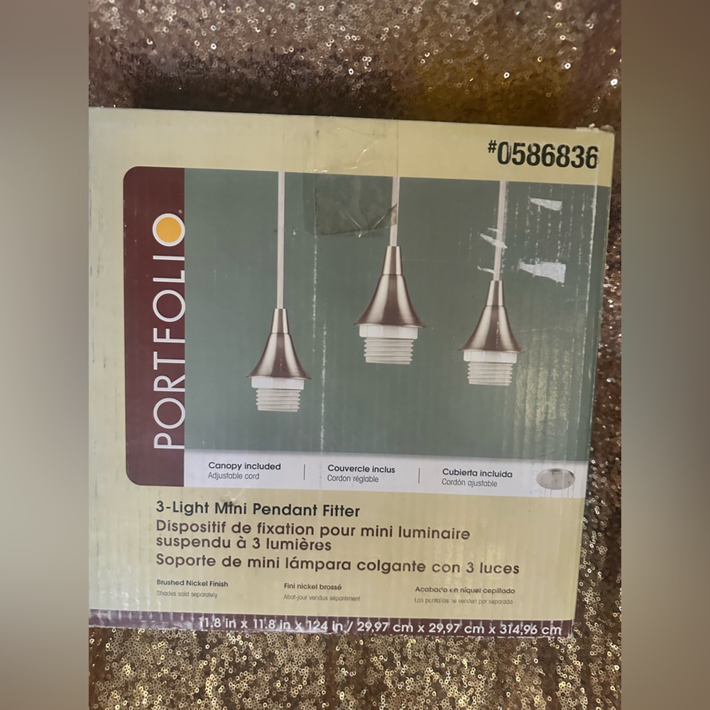 Portfolio 3-Light Mini Pendant Fitter